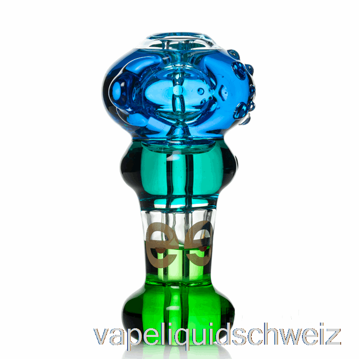 Cheech Glas Dreifach Gefrierbarer Löffel Handpfeife Blau / Blaugrün / Grün Vape Liquid E-Liquid Schweiz